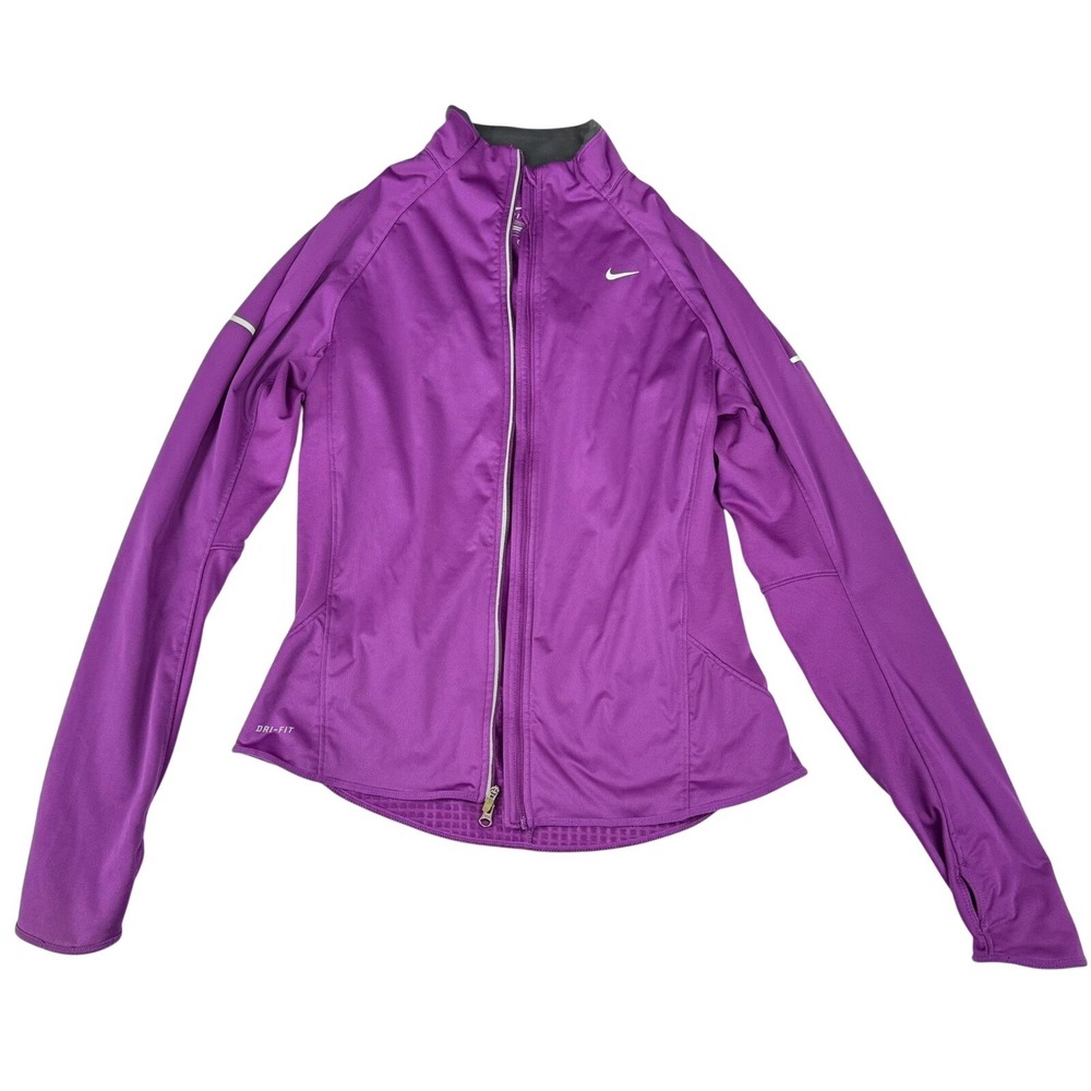 NIKE Dri-Fit Women's half-zip Golf /Running Fleece Lined Pullover M‎ Thumb holes